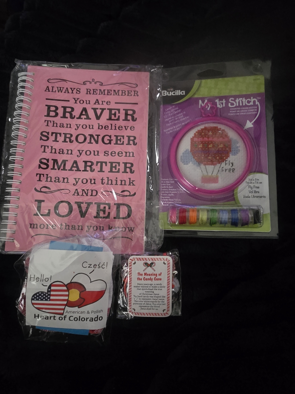 Bucilla Pink 'Always Remember' Spiral Journal & Pink Embroidery Starter Kit
